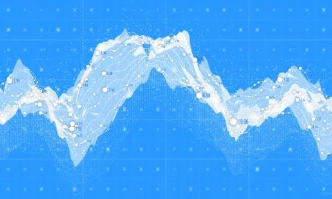 Big data visualization. Futuristic infographic. Information aesthetic design. Stock Illustration