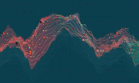 Big data visualization. Futuristic infographic. Information aesthetic design. Stock Illustration