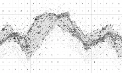 Big data visualization. Futuristic infographic. Information aesthetic design. Stock Illustration