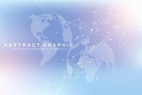 Big data visualization. Geometric abstract background visual information comp Illustrazione stock