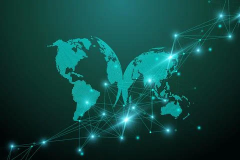 Big data visualization. Geometric abstract background visual information Stock Illustration