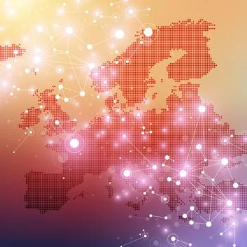 Big data visualization. Geometric abstract background visual information Stock Illustration