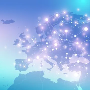 Big data visualization. Geometric abstract background visual information Illustrazione stock