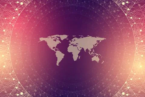 Big data visualization. Geometric abstract background visual information Illustrazione stock