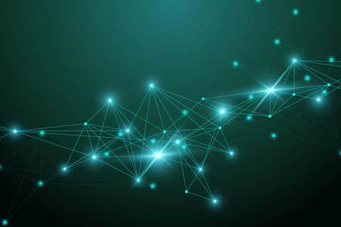 Big data visualization. Geometric abstract background visual information Stockillustratie