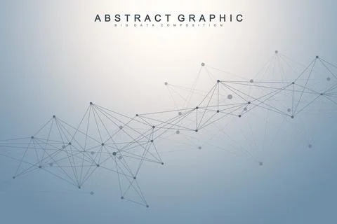 Big data visualization. Geometric abstract background visual information Illustrazione stock