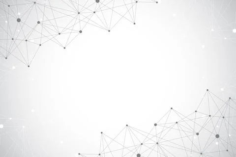 Big data visualization. Geometric abstract background visual information Illustrazione stock