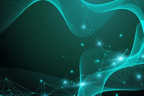 Big data visualization. Geometric abstract background visual information Stockillustratie