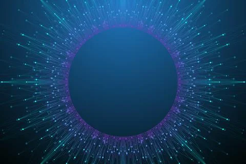 Big data visualization. Geometric abstract background visual information Illustrazione stock