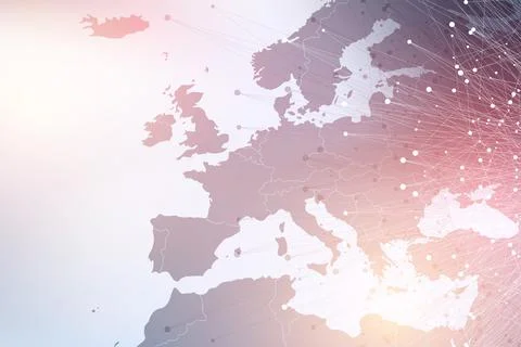 Big data visualization. Geometric abstract background visual information Stock Illustration