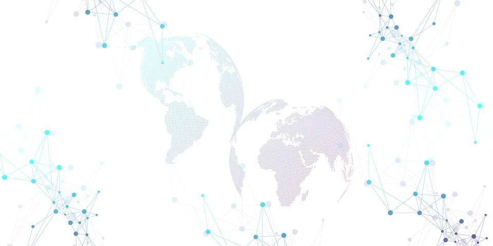 Big data visualization. Geometric abstract background visual information Stock Illustration