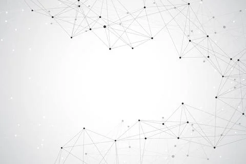 Big data visualization. Geometric abstract background visual information Illustrazione stock