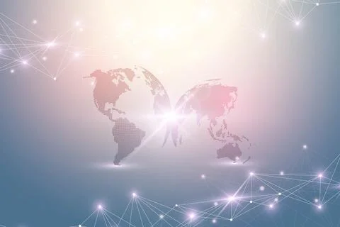 Big data visualization. Geometric abstract background visual information Stockillustratie