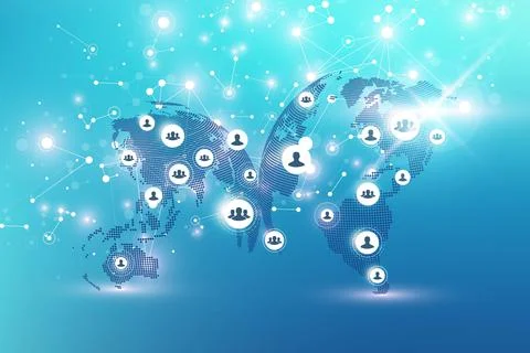 Big data visualization. Geometric abstract background visual information Stock Illustration