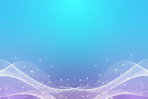 Big data visualization. Geometric abstract background visual information Stock Illustration