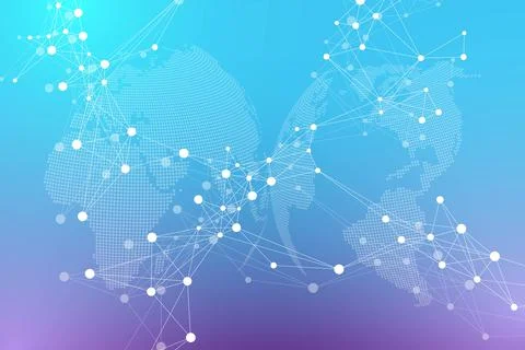 Big data visualization. Geometric abstract background visual information Illustrazione stock