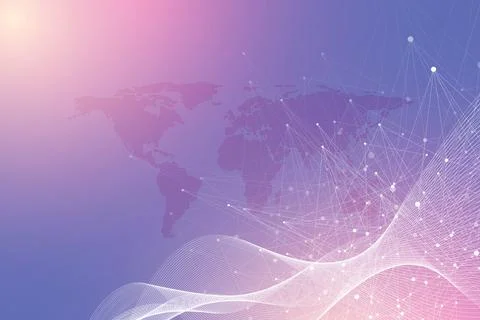 Big data visualization. Geometric abstract background visual information Illustrazione stock