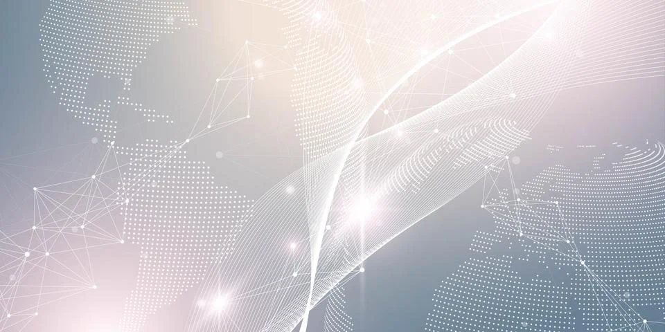 Big data visualization. Geometric abstract background visual information Stock Illustration