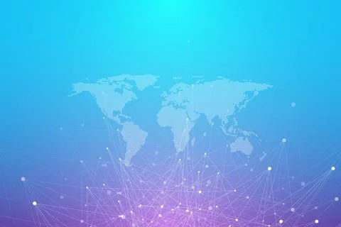 Big data visualization. Geometric abstract background visual information Stock Illustration