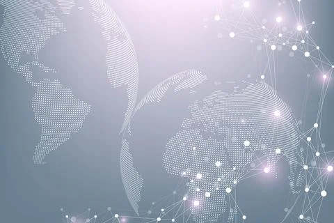 Big data visualization. Geometric abstract background visual information Stock Illustration