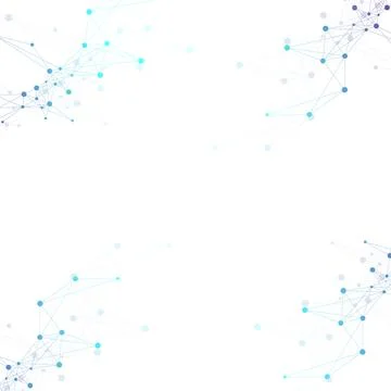 Big data visualization. Geometric abstract background visual information Illustrazione stock