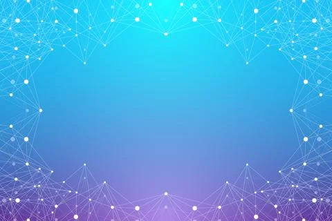 Big data visualization. Geometric abstract background visual information Stockillustratie