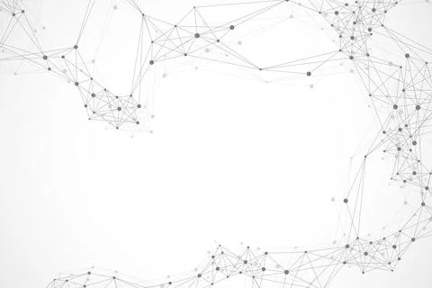 Big data visualization. Geometric abstract background visual information Illustrazione stock