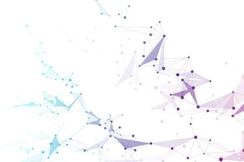 Big data visualization. Graphic abstract background communication. Perspective Stock Illustration