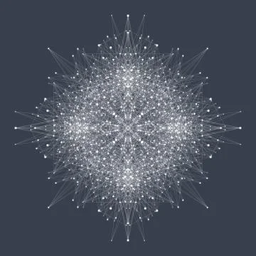 Big data visualization. Graphic abstract background communication. Perspective イラスト素材