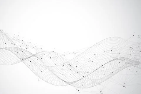 Big data visualization. Graphic abstract background communication. Perspective Stock Illustration