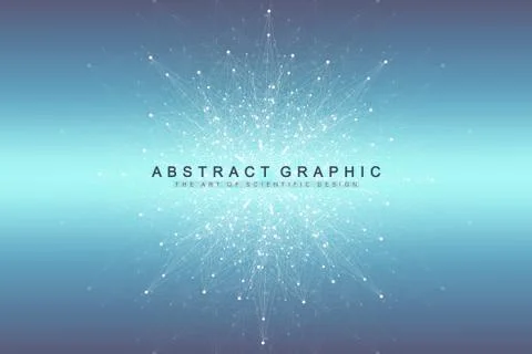 Big data visualization. Graphic abstract background communication. Perspective Stock Illustration