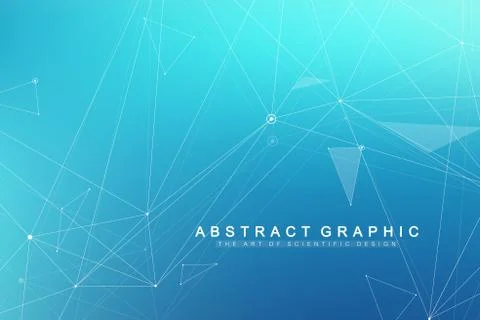 Big data visualization. Graphic abstract background communication. Perspective Illustrazione stock
