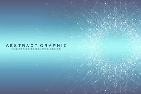 Big data visualization. Graphic abstract background communication. Perspective Stock Illustration