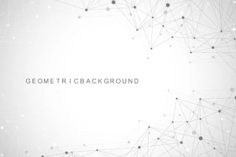 Big data visualization. Graphic abstract background communication. Perspective Stock Illustration