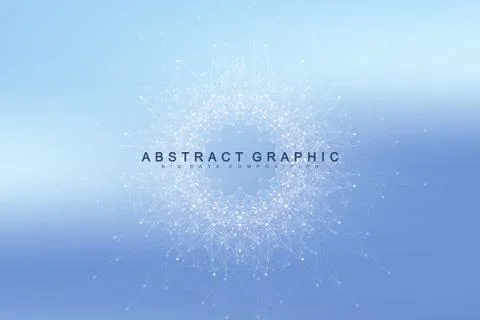 Big data visualization. Graphic abstract background communication. Perspective Stock Illustration