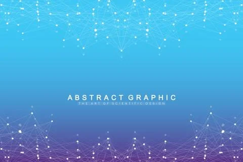 Big data visualization. Graphic abstract background communication. Perspective Illustrazione stock