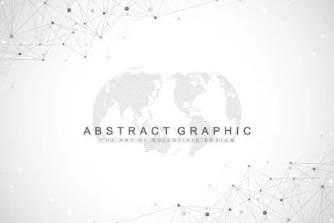 Big data visualization. Graphic abstract background communication. Perspective 스톡 일러스트