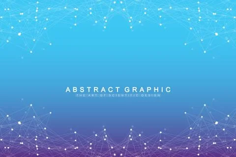 Big data visualization. Graphic abstract background communication. Perspective Stock Illustration