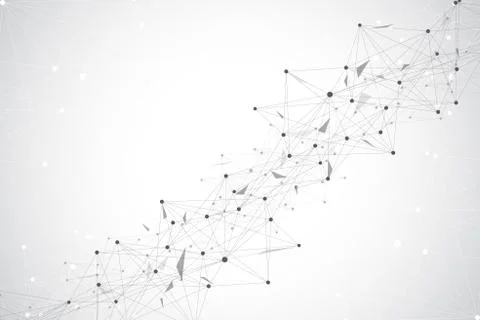 Big data visualization. Graphic abstract background communication. Perspective Illustrazione stock