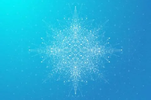 Big data visualization. Graphic abstract background communication. Perspective 스톡 일러스트