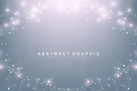 Big data visualization. Graphic abstract background communication. Perspective Illustrazione stock