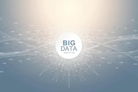 Big data visualization. Graphic abstract background Artificial Intelligence and Stock Illustration