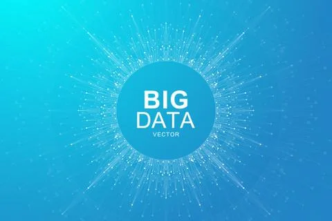 Big data visualization. Graphic abstract background Artificial Intelligence and Stock Illustration