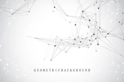 Big data visualization. Graphic abstract background communication. Perspective Stock Illustration