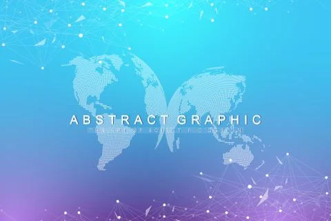 Big data visualization. Graphic abstract background communication. Perspective イラスト素材