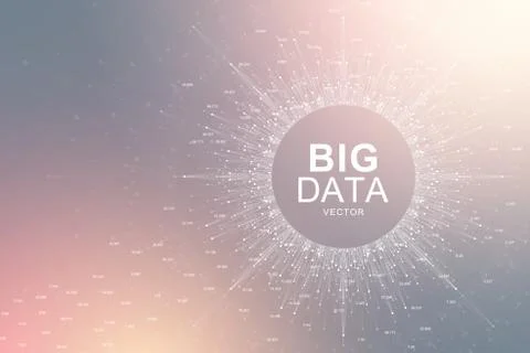 Big data visualization. Graphic abstract background Artificial Intelligence Stock Illustration
