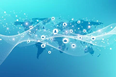 Big data visualization. Graphic abstract background Artificial Intelligence Illustrazione stock