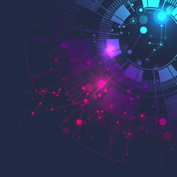 Big data visualization. Graphic abstract background Artificial Intelligence Stock Illustration