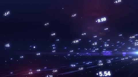 Big data visualization, grid data driven technology futuristic digital Stock Footage