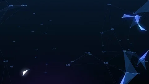 Big data visualization, grid data driven technology futuristic digital Stock Footage 128101289